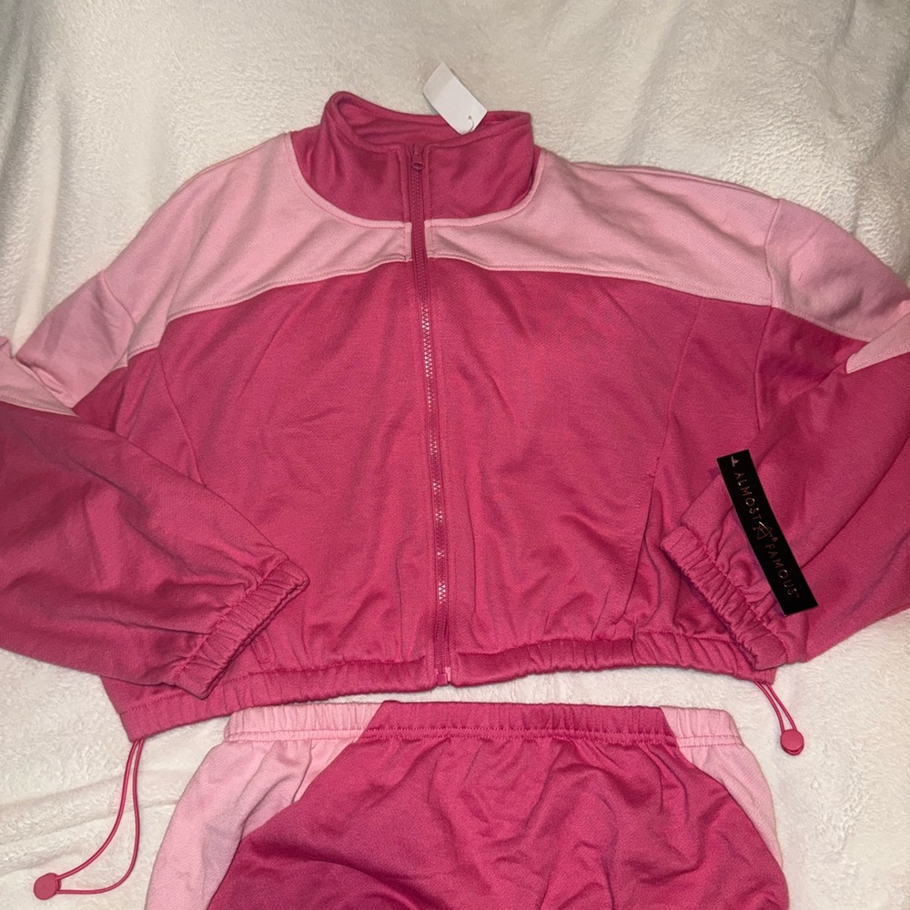 Almost Famous Vibrant Pink Activewear Set